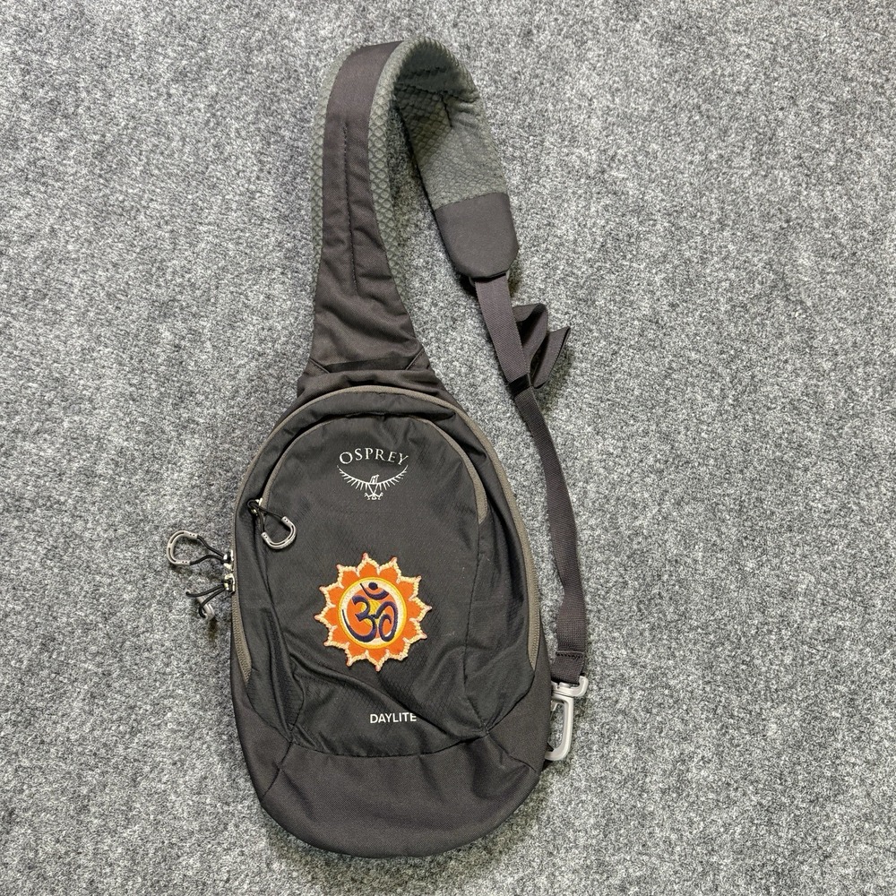 Osprey Unisex Black Grey Daylite Daypack Crossbody Shoulder Sling Bag Hiking